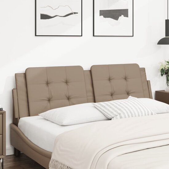 Hoofdbordkussen Kunstleer Kleurig 160 cm Cappuccino