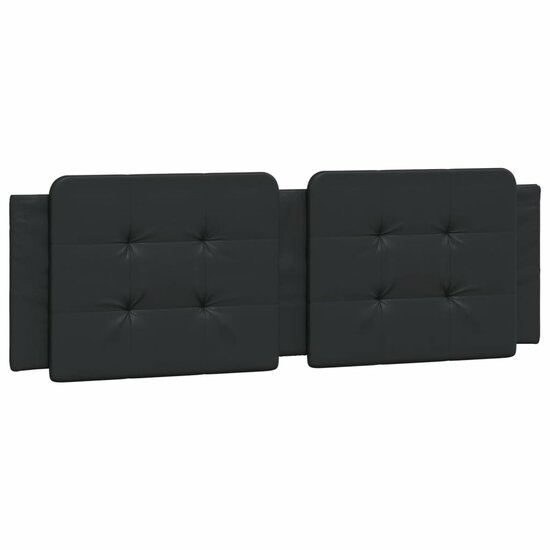 Hoofdbordkussen Kunstleer 160 cm Zwart