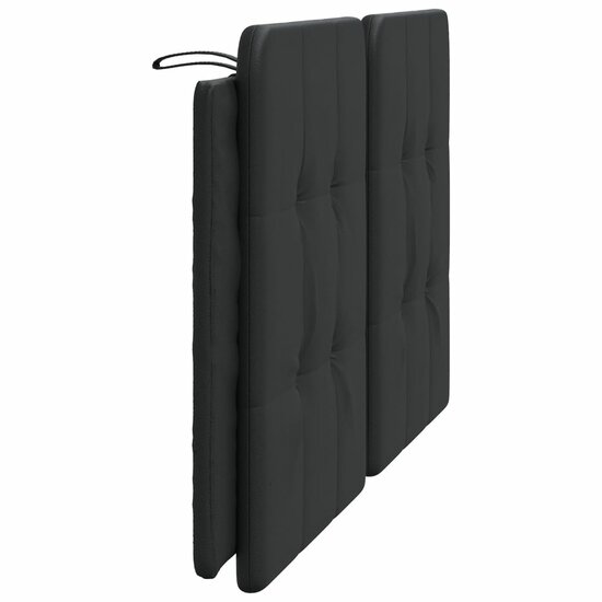 Hoofdbordkussen Kunstleer 160 cm Zwart