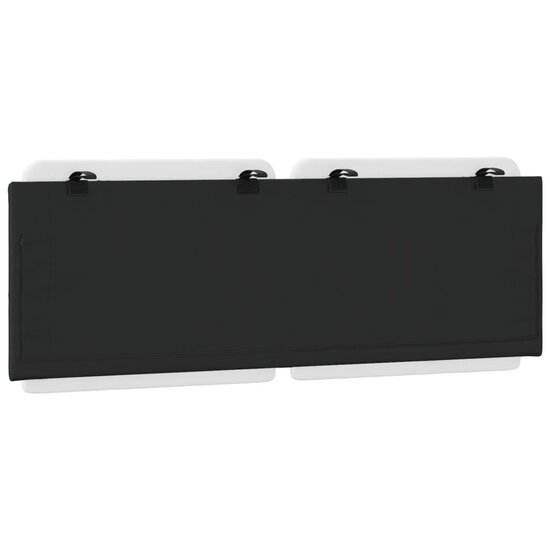 Hoofdbordkussen Kunstleer 140 cm Wit en zwart