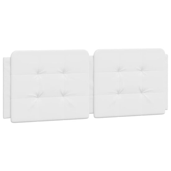 Hoofdbordkussen Kunstleer 120 cm Wit
