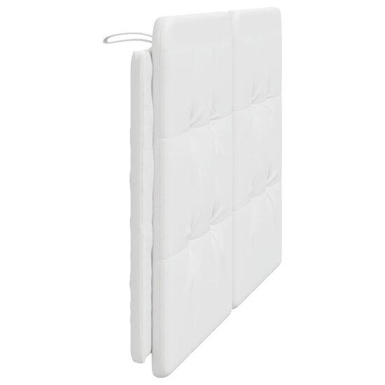 Hoofdbordkussen Kunstleer 120 cm Wit