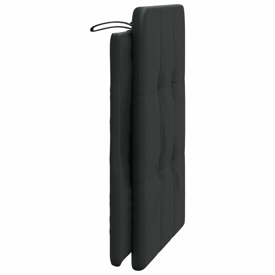 Hoofdbordkussen Kunstleer 90 cm Zwart