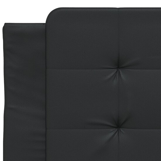 Hoofdbordkussen Kunstleer 90 cm Zwart