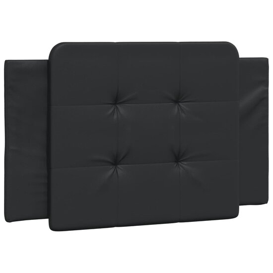 Hoofdbordkussen Kunstleer 80 cm Zwart