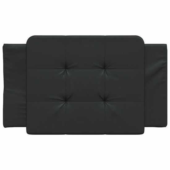 Hoofdbordkussen Kunstleer 80 cm Zwart