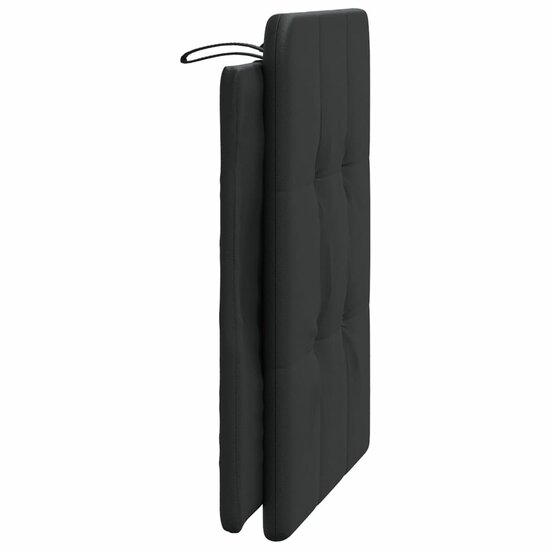 Hoofdbordkussen Kunstleer 80 cm Zwart