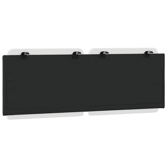 Hoofdbordkussen Kunstleer 120 cm Wit en zwart