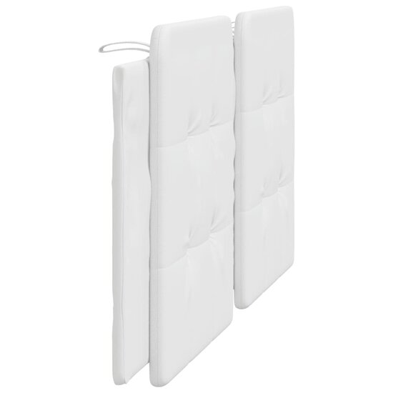 Hoofdbordkussen Kunstleer 180 cm Wit