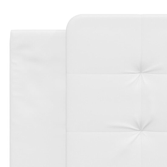 Hoofdbordkussen Kunstleer 180 cm Wit