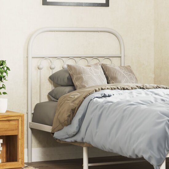 Hoofdbord Metaal 75 cm Wit