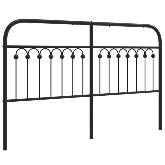 Hoofdbord Metaal 160 cm Zwart