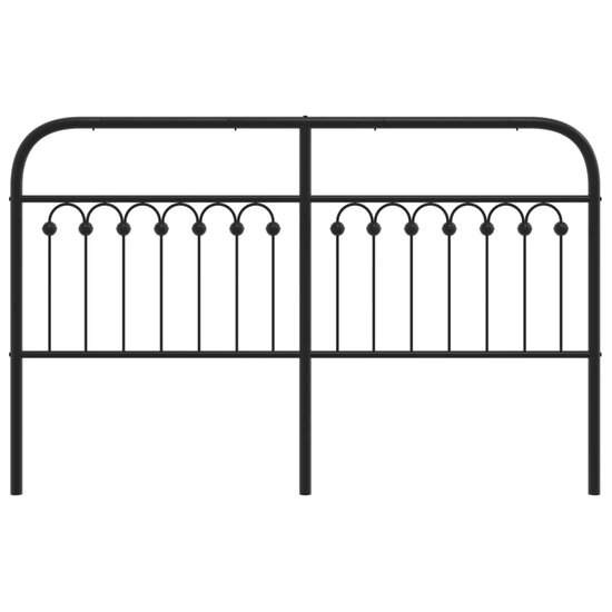 Hoofdbord Metaal 160 cm Zwart