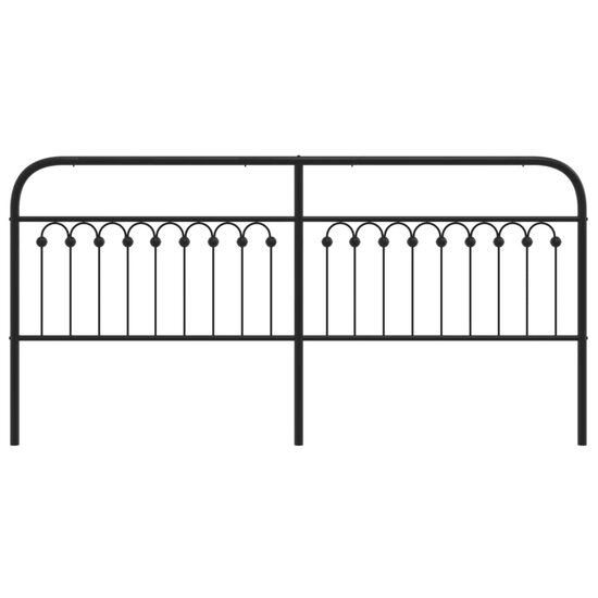 Hoofdbord Metaal 193 cm Zwart