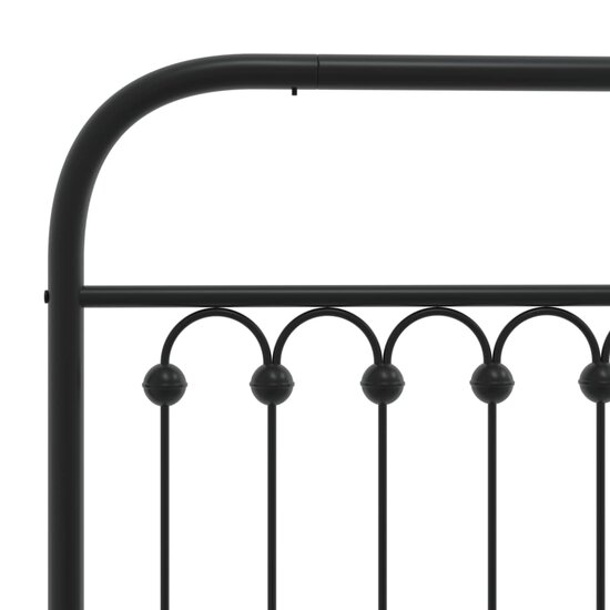Hoofdbord Metaal 193 cm Zwart