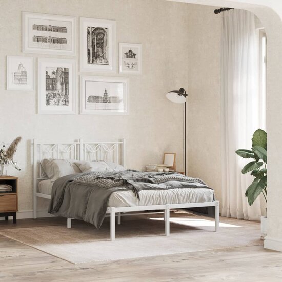 Hoofdbord Metaal 120 cm Wit