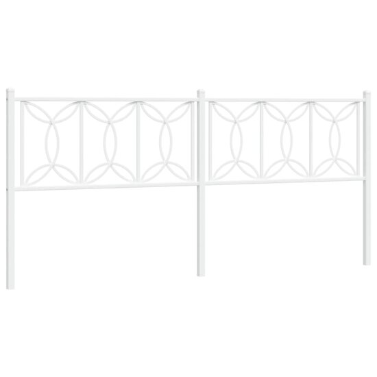Hoofdbord Metaal 200 cm Wit