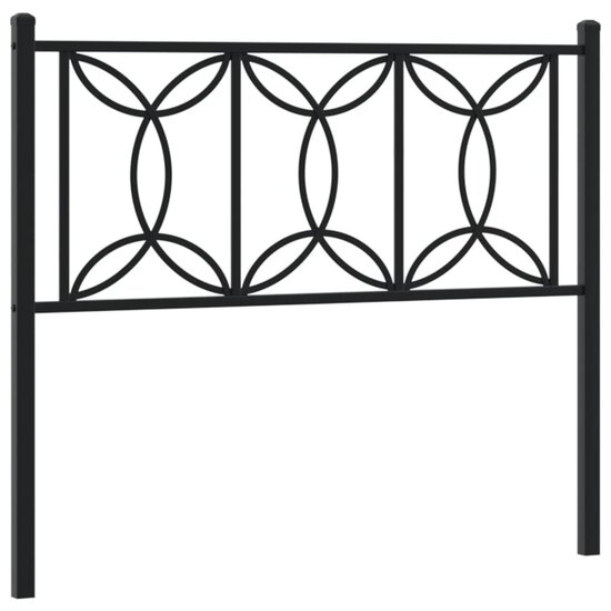Hoofdbord Metaal 107 cm Zwart
