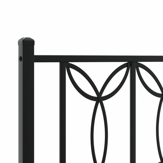 Hoofdbord Metaal 107 cm Zwart