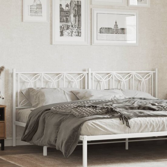 Hoofdbord Metaal 193 cm Wit