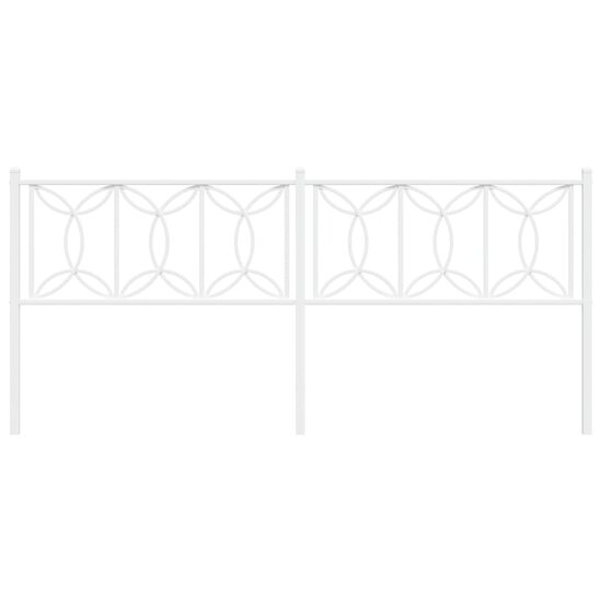 Hoofdbord Metaal 193 cm Wit