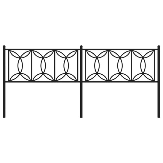 Hoofdbord Metaal 193 cm Zwart
