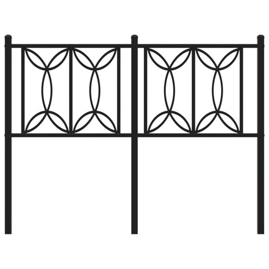 Hoofdbord Metaal 120 cm Zwart