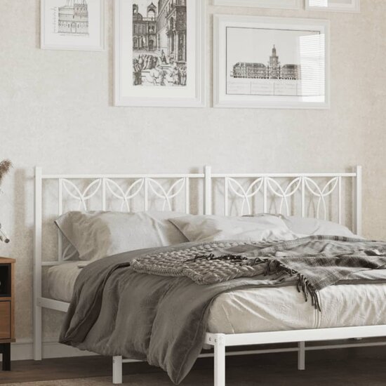 Hoofdbord Metaal 180 cm Wit