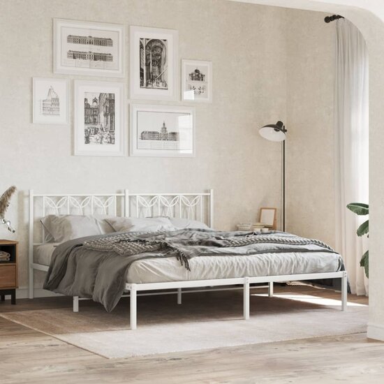 Hoofdbord Metaal 180 cm Wit