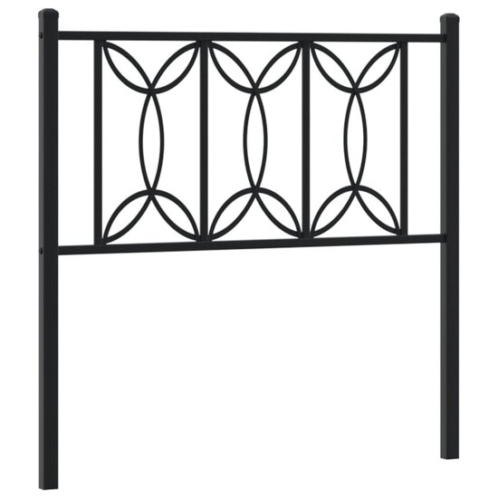 Hoofdbord 75 cm metaal zwart