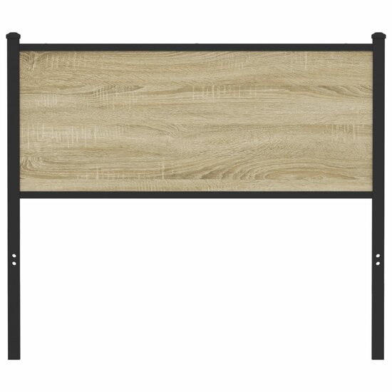 Hoofdbord 107 cm bewerkt hout en staal sonoma eikenkleurig
