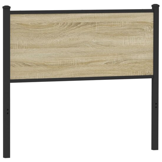 Hoofdbord 107 cm bewerkt hout en staal sonoma eikenkleurig