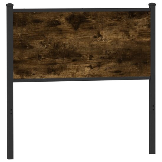 Hoofdbord Bewerkt Hout En Staal Kleurig 75 cm Gerookt eiken