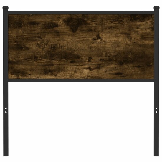 Hoofdbord Bewerkt Hout En Staal Kleurig 75 cm Gerookt eiken
