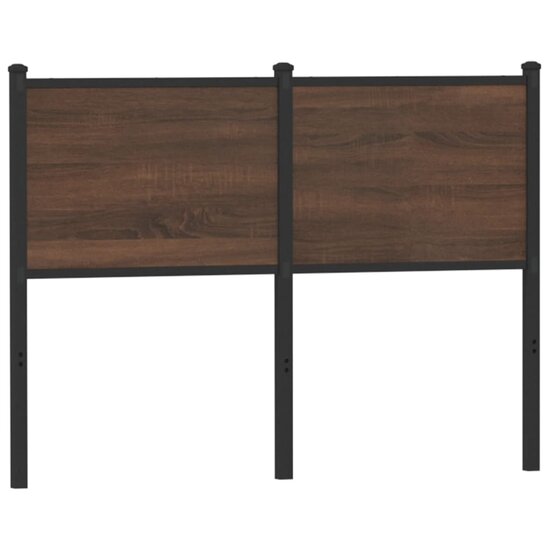 Hoofdbord Bewerkt Hout En Staal Ig 120 cm bruin eikenkleur