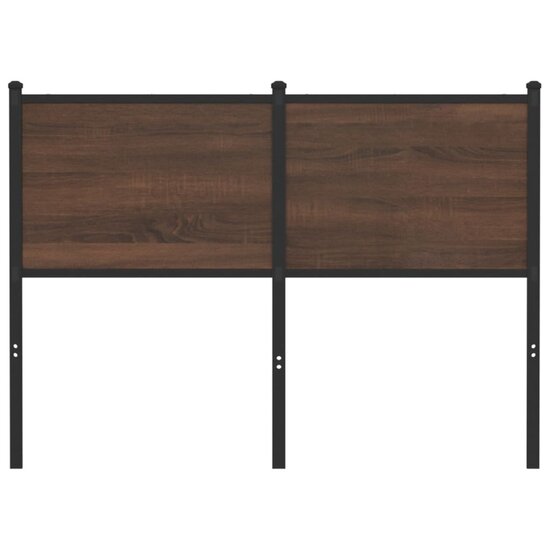 Hoofdbord Bewerkt Hout En Staal Ig 120 cm bruin eikenkleur
