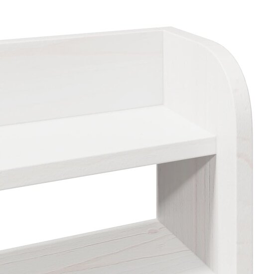 Hoofdbord Met Schappen 150 Cm Massief Grenenhout 160 x 16 x 82 cm Wit