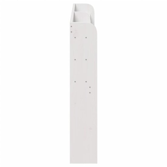 Hoofdbord met schappen 140 cm massief grenenhout wit