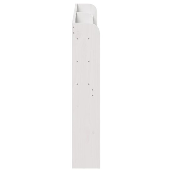 Hoofdbord Met Schappen 135 Cm Massief Grenenhout 145 x 16 x 82 cm Wit
