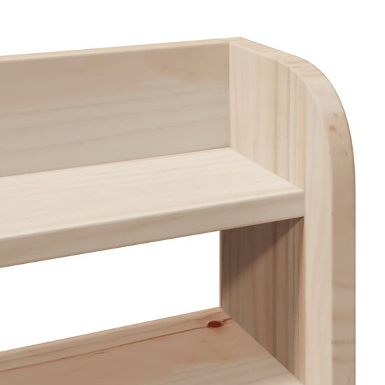 Hoofdbord Met Schappen 150 Cm Massief Grenenhout 160 x 16 x 82 cm Naturel