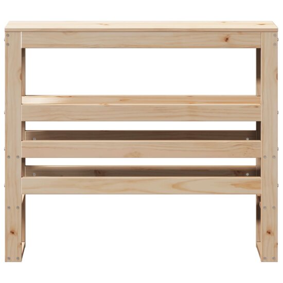 Hoofdbord Met Schappen 90 Cm Massief Grenenhout 96 x 19 x 82 cm Naturel