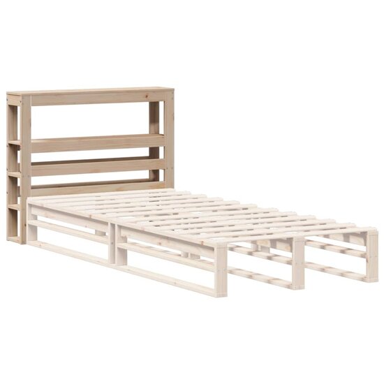 Hoofdbord Met Schappen 90 Cm Massief Grenenhout 96 x 19 x 82 cm Naturel