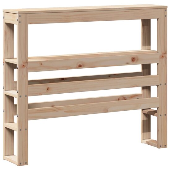 Hoofdbord Met Schappen 90 Cm Massief Grenenhout 96 x 19 x 82 cm Naturel