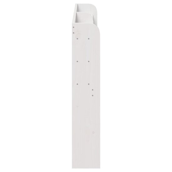 Hoofdbord met schappen 160 cm massief grenenhout wit