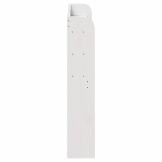 Hoofdbord met schappen 75 cm massief grenenhout wit