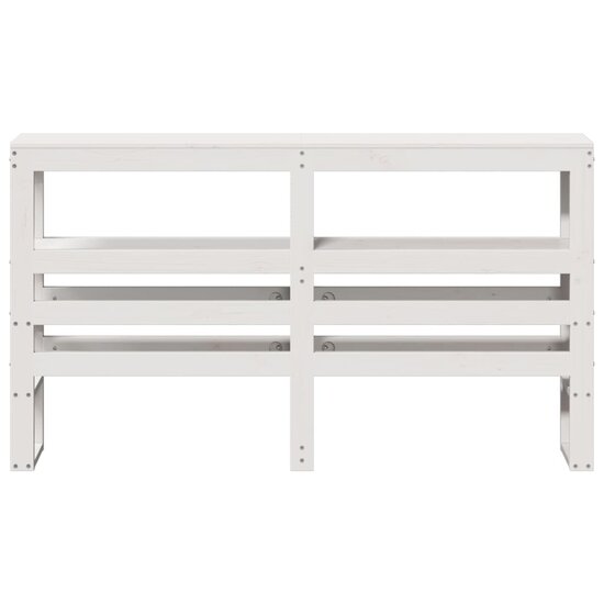 Hoofdbord Met Schappen 135 Cm Massief Grenenhout 141 x 19 x 82 cm Wit