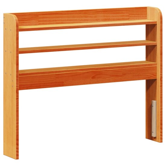 Hoofdbord Met Schappen 75 Cm Massief Grenenhout 85 x 16 x 82 cm Wasbruin