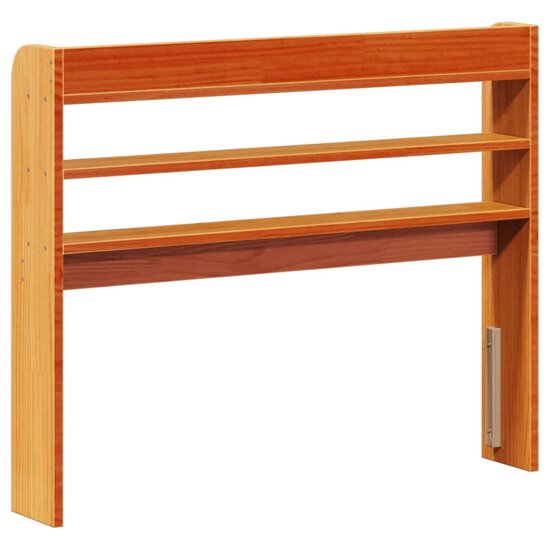 Hoofdbord Met Schappen 75 Cm Massief Grenenhout 85 x 16 x 82 cm Wasbruin