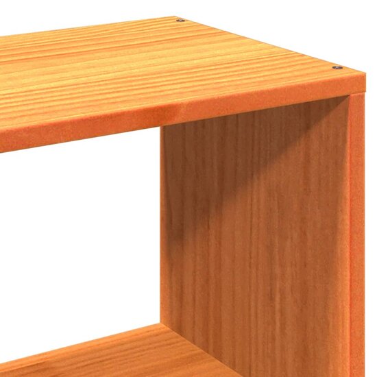 Hoofdbord met opbergruimte 75 cm massief grenenhout wasbruin