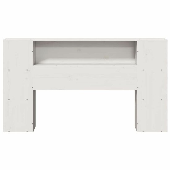 Hoofdbord met opbergruimte 150 cm massief grenenhout wit